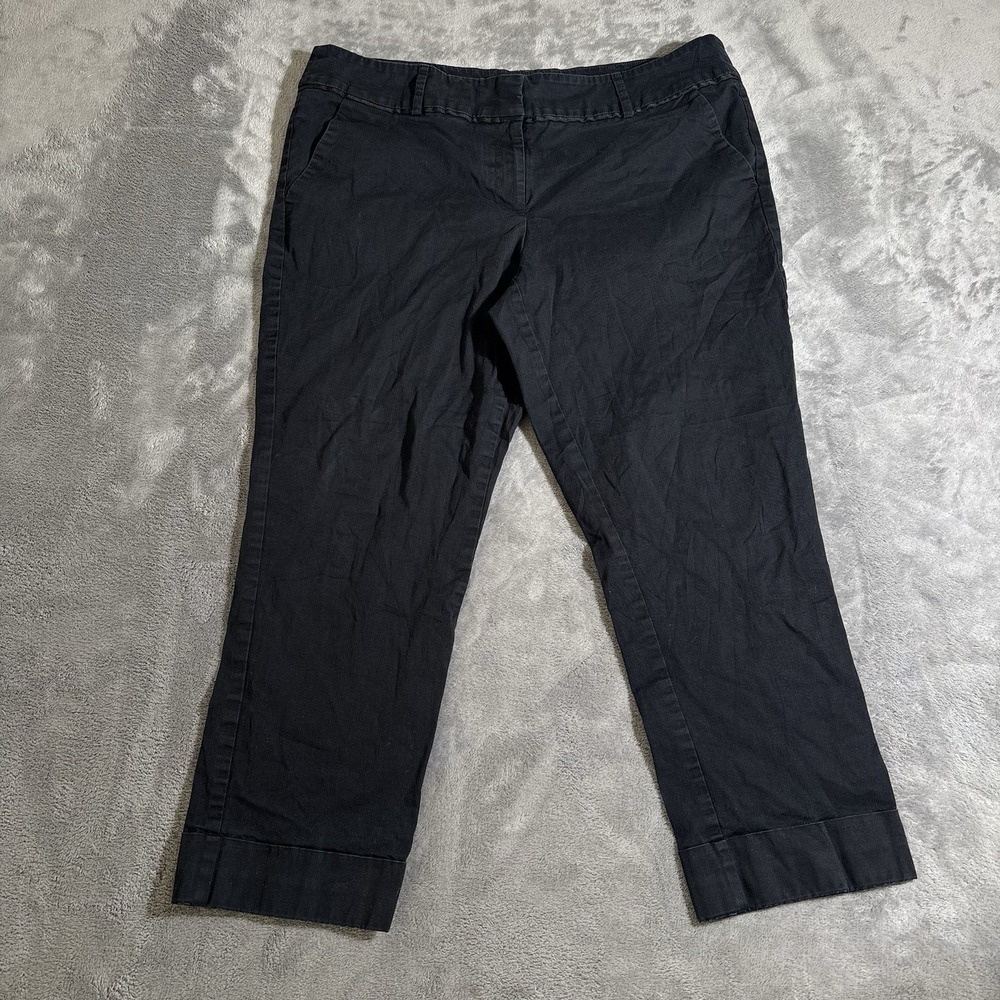 7th Avenue Design Studio Women's Black Ankle Pants Size 12
